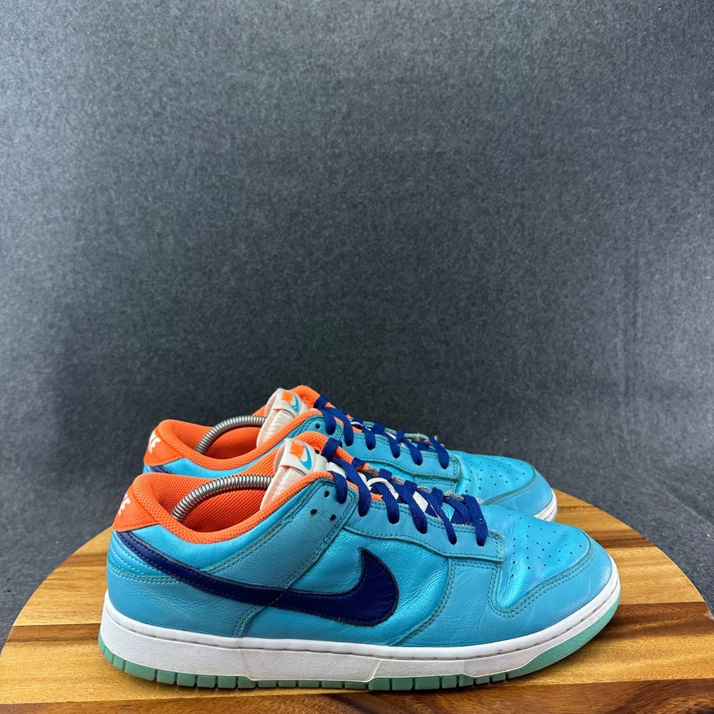 Nike Dunk Low SE Baltic Blue Total Orange Sneakers HQ1538-416 Men's Size 12
